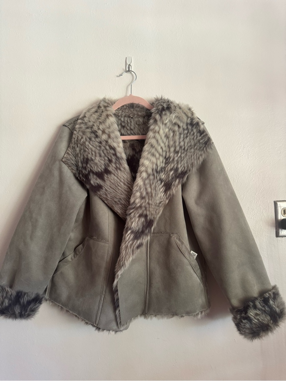 Anthropologie Faux Suede Coat, XL - Picture 2 of 10